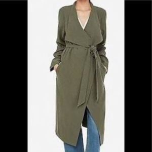 Military zip soft trench coat